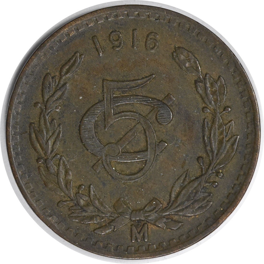 1916 Mexico 5 Centavos KM422 Copper Coin Circulated (1 of 2)