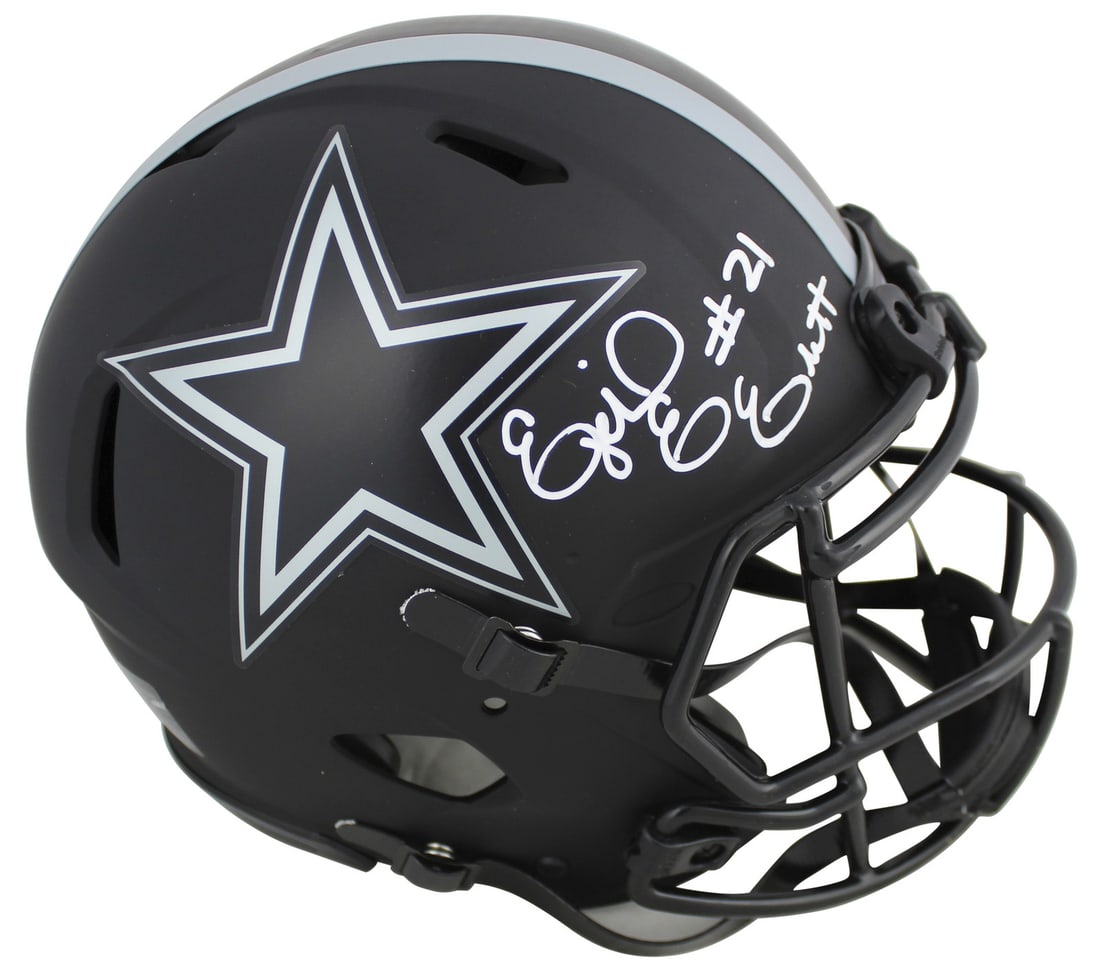 Ezekiel Elliott Signed Dallas Cowboys Eclipse Proline Helmet BAS Authenticated: Ezekiel Elliott Signed Dallas Cowboys Eclipse Proline Helmet BAS Authenticated This autographed Alternate Eclipse Authentic Proline F/S Speed Helmet has been personally signed by Ezekiel Elliott of th