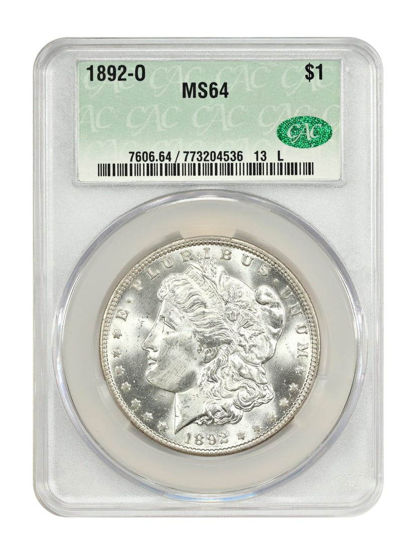 1892-O Morgan Dollar CACG MS64 Uncirculated Coin (1 of 4)