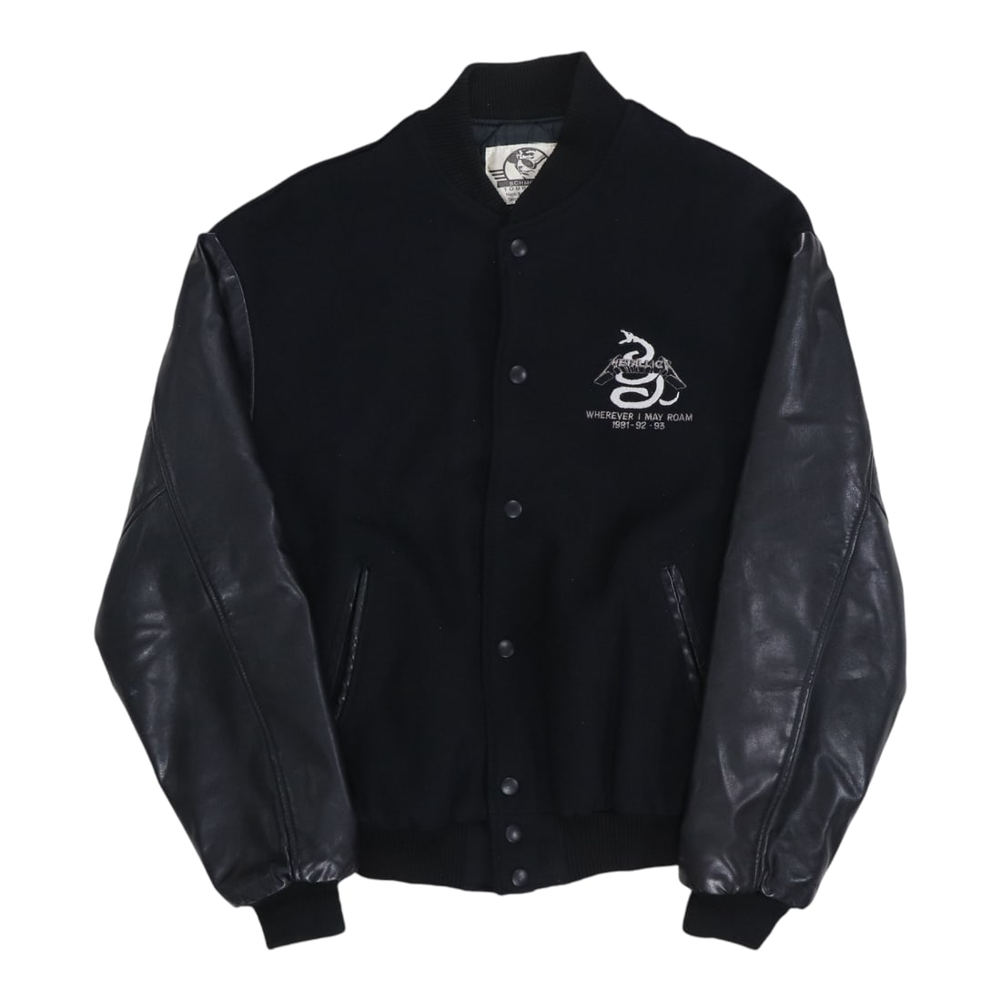 Vintage 1991 Crew Jacket Wool Leather Metallica Wherever I May Roam Tour (1 of 6)