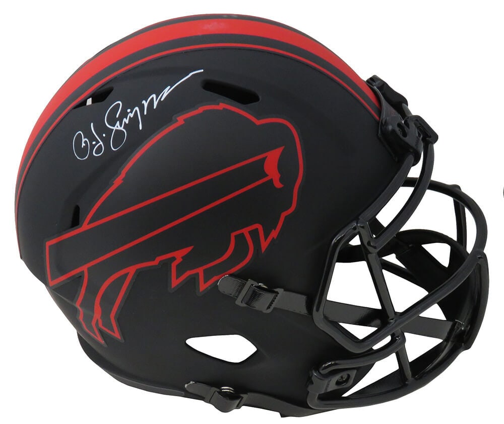 O.J. Simpson Signed Buffalo Bills Eclipse Riddell Helmet with COA: O.J. Simpson Signed Buffalo Bills Eclipse Riddell Helmet with COA This is a signed O.J. Simpson Buffalo Bills Eclipse Riddell full-size speed replica helmet, a must-have for any football fan and colle