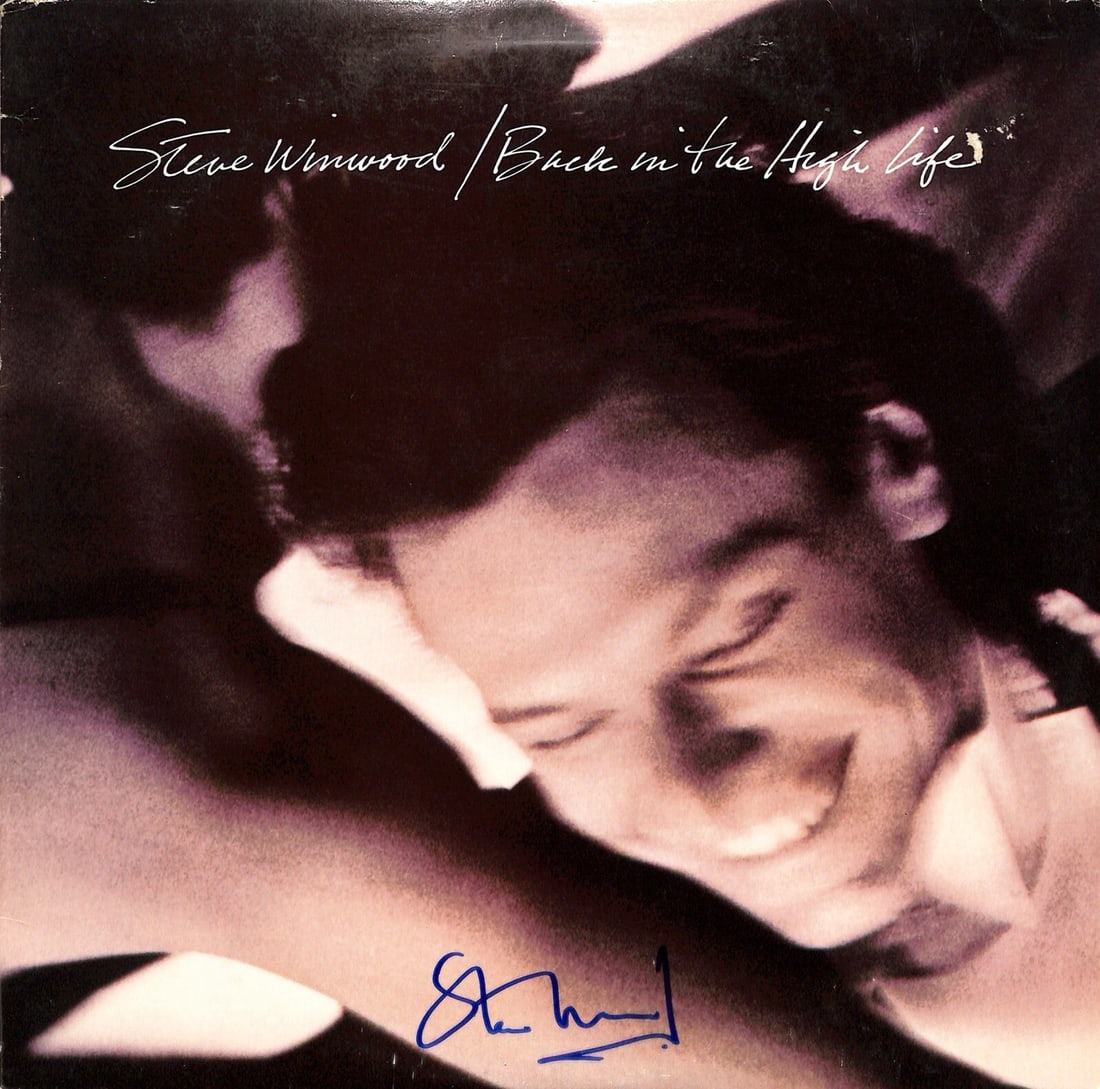 Steve Winwood Signed Album Back in the High Life Beckett Certified: Steve Winwood Signed Album Back in the High Life Beckett Certified This signed album cover features the iconic work "Back in the High Life" by music legend Steve Winwood, known for his contributions t