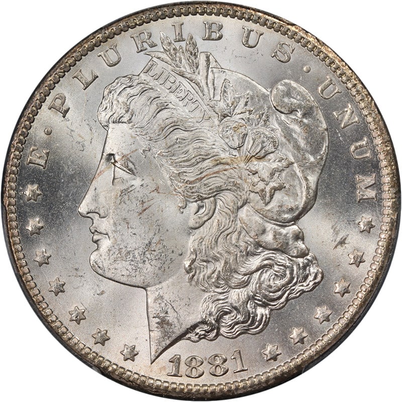 1881-CC Morgan Silver Dollar PCGS MS63 Uncirculated Strong Strike (1 of 4)