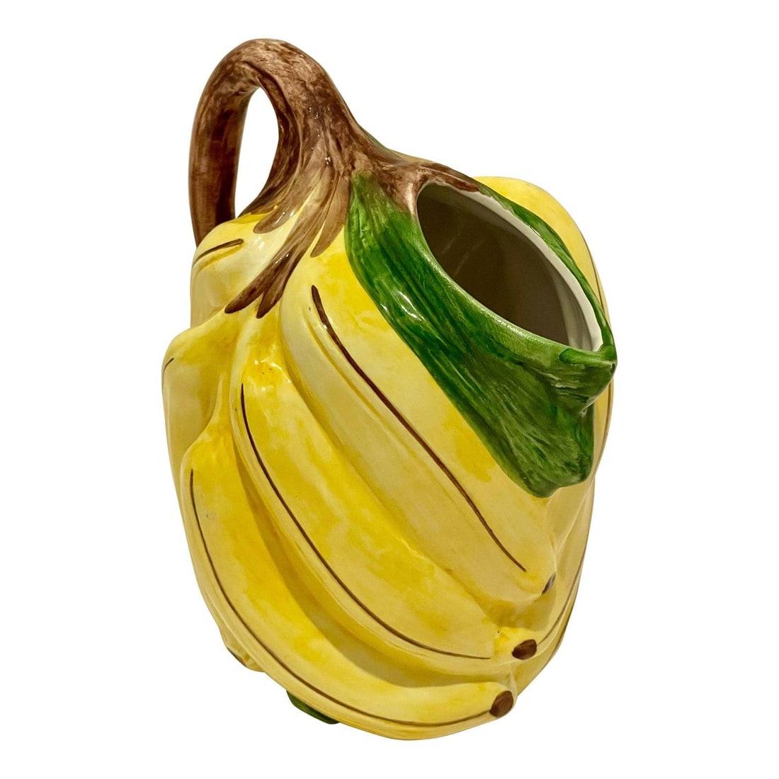 Authentic Italian Vintage Yellow Banana Glazed Ceramic Pitcher (1 of 8)