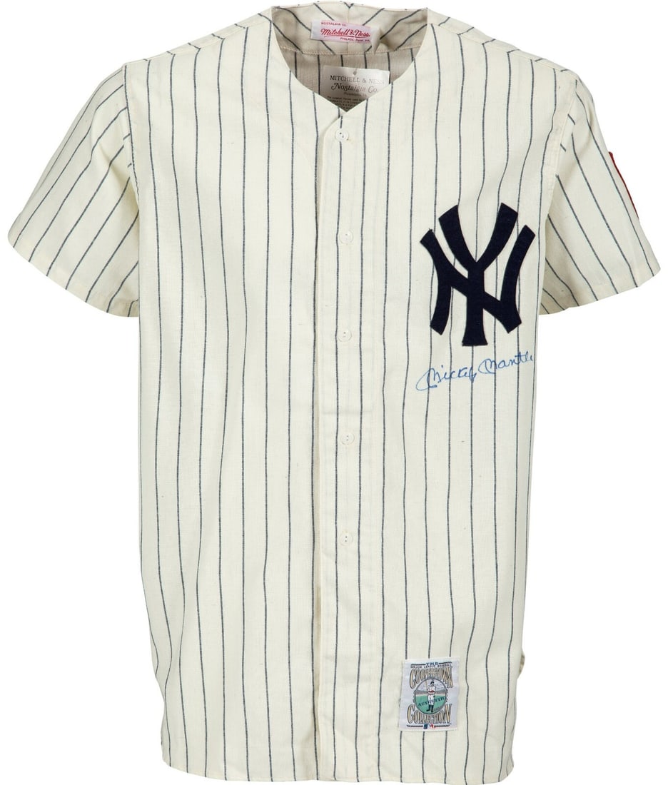 Mickey Mantle Signed 1951 Yankees Game Model Jersey Beckett Authenticated (1 of 12)