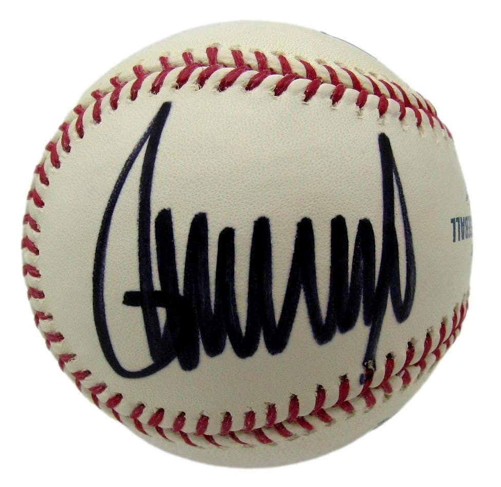 Donald J Trump Autographed Official MLB Baseball With PSA DNA Full Letter (1 of 4)