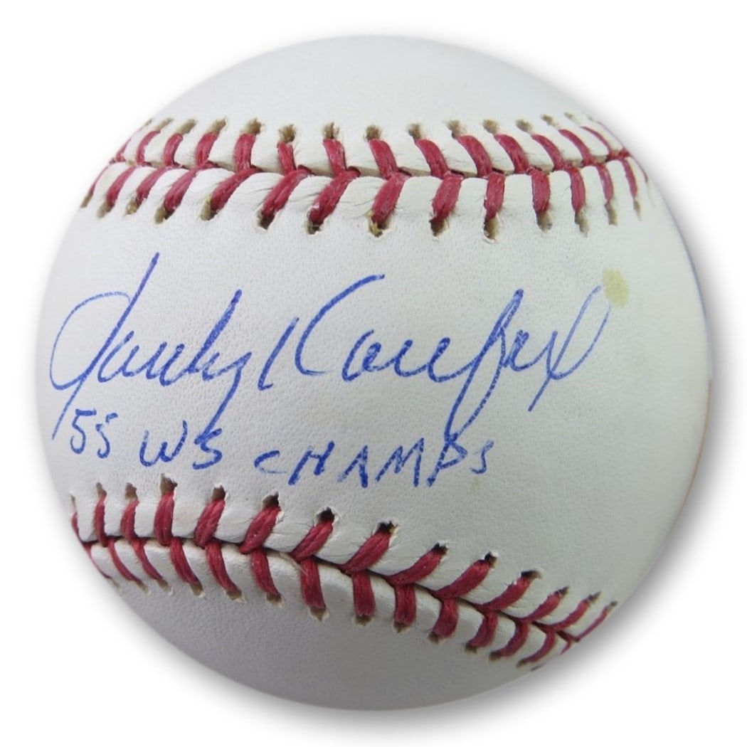 Sandy Koufax Autographed MLB Baseball Dodgers 1955 WS Champs JSA (1 of 3)