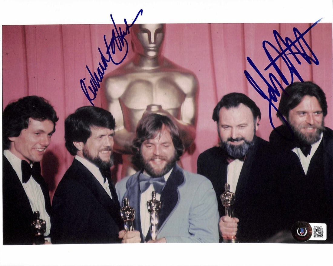 8x10 Photo Signed by Oscar Winners Edlund and Dykstra Beckett Authenticated: 8x10 Photo Signed by Oscar Winners Edlund and Dykstra Beckett Authenticated This original 8x10 color photograph features authentic signatures from Richard Edlund and John Dykstra, renowned Oscar-winni