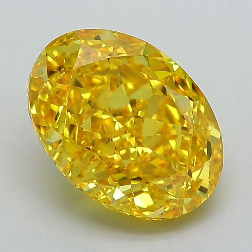 Loose Diamond - OVAL 3.23ct Fancy Vivid Yellow VS1: Loose Diamond - OVAL 3.23ct Fancy Vivid Yellow VS1 Source: This is a real non-mined Diamond that has been grown in a lab Shape: OVAL Carats: 3.23 Color: Fancy Vivid Yellow Certification: IGI Video: