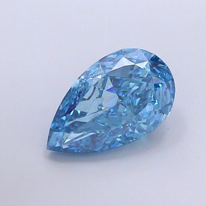 Loose Diamond - PEAR 4.09ct Fancy Vivid Blue VS1: Loose Diamond - PEAR 4.09ct Fancy Vivid Blue VS1 Source: This is a real non-mined Diamond that has been grown in a lab Shape: PEAR Carats: 4.09 Color: Fancy Vivid Blue Certification: IGI Video: