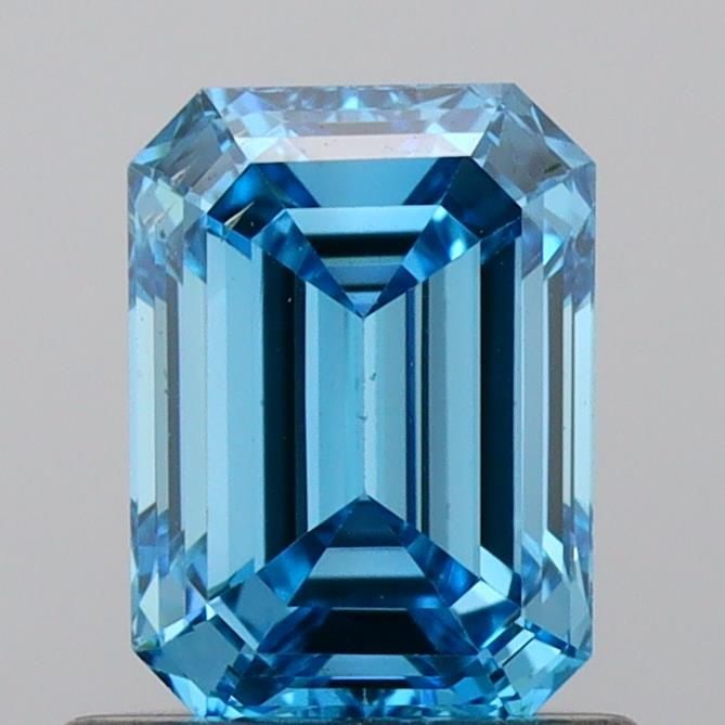 Loose Diamond - EMERALD 0.9ct Fancy Vivid Blue VS2: Loose Diamond - EMERALD 0.9ct Fancy Vivid Blue VS2 Source: This is a real non-mined Diamond that has been grown in a lab Shape: EMERALD Carats: 0.9 Color: Fancy Vivid Blue Certification: IGI Video: