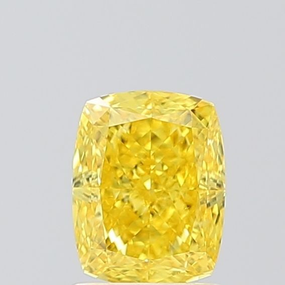 Loose Diamond - CUSHION MODIFIED 1.24ct Fancy Vivid Yellow VS1: Loose Diamond - CUSHION MODIFIED 1.24ct Fancy Vivid Yellow VS1 Source: This is a real non-mined Diamond that has been grown in a lab Shape: CUSHION MODIFIED Carats: 1.24 Color: Fancy Vivid Yellow Cert