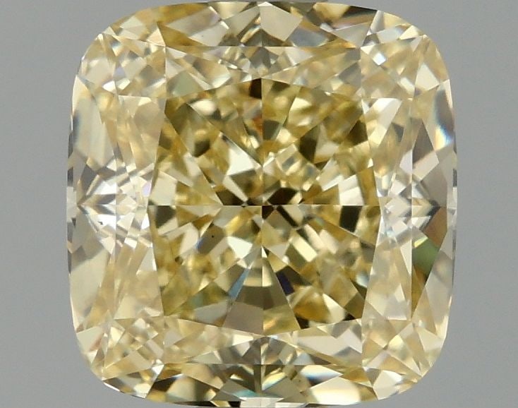 Loose Diamond - CUSHION MODIFIED 1.59ct Fancy Yellow VS1: Loose Diamond - CUSHION MODIFIED 1.59ct Fancy Yellow VS1 Source: This is a real non-mined Diamond that has been grown in a lab Shape: CUSHION MODIFIED Carats: 1.59 Color: Fancy Yellow Certification: I