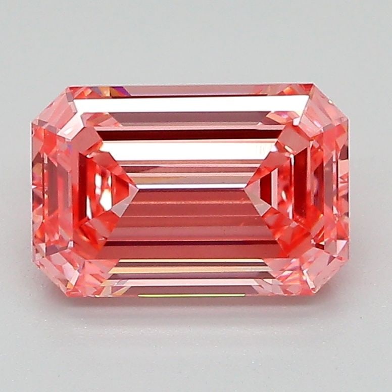 Loose Diamond - EMERALD 2.19ct Fancy Vivid Pink VS2: Loose Diamond - EMERALD 2.19ct Fancy Vivid Pink VS2 Source: This is a real non-mined Diamond that has been grown in a lab Shape: EMERALD Carats: 2.19 Color: Fancy Vivid Pink Certification: IGI Video: