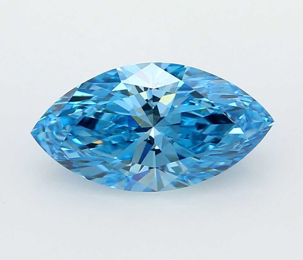 Loose Diamond - MARQUISE 2.52ct Fancy Vivid Blue VVS2: Loose Diamond - MARQUISE 2.52ct Fancy Vivid Blue VVS2 Source: This is a real non-mined Diamond that has been grown in a lab Shape: MARQUISE Carats: 2.52 Color: Fancy Vivid Blue Certification: IGI Vide
