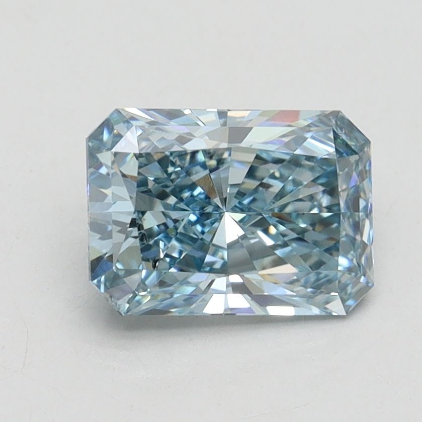 Loose Diamond - RADIANT 1.38ct Fancy Vivid Blue VS2: Loose Diamond - RADIANT 1.38ct Fancy Vivid Blue VS2 Source: This is a real non-mined Diamond that has been grown in a lab Shape: RADIANT Carats: 1.38 Color: Fancy Vivid Blue Certification: IGI Video: