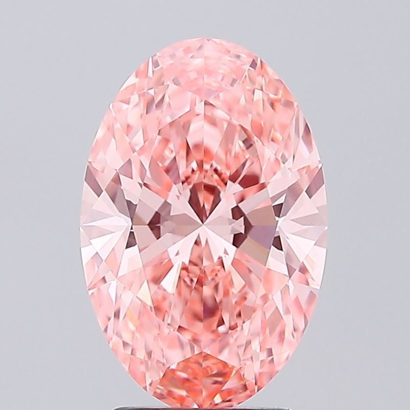 Loose Diamond - OVAL 2.92ct Fancy Vivid Pink VVS2: Loose Diamond - OVAL 2.92ct Fancy Vivid Pink VVS2 Source: This is a real non-mined Diamond that has been grown in a lab Shape: OVAL Carats: 2.92 Color: Fancy Vivid Pink Certification: IGI Video: