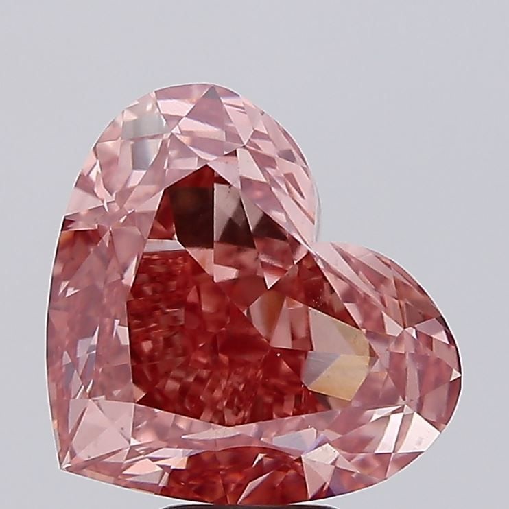 Loose Diamond - HEART 10.5ct Fancy Vivid Brownish Pink VS2: Loose Diamond - HEART 10.5ct Fancy Vivid Brownish Pink VS2 Source: This is a real non-mined Diamond that has been grown in a lab Shape: HEART Carats: 10.5 Color: Fancy Vivid Brownish Pink Certificatio