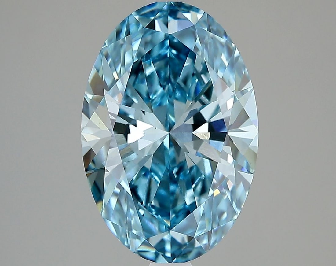 Loose Diamond - OVAL 3.06ct Fancy Vivid Blue VS1 (1 of 1)