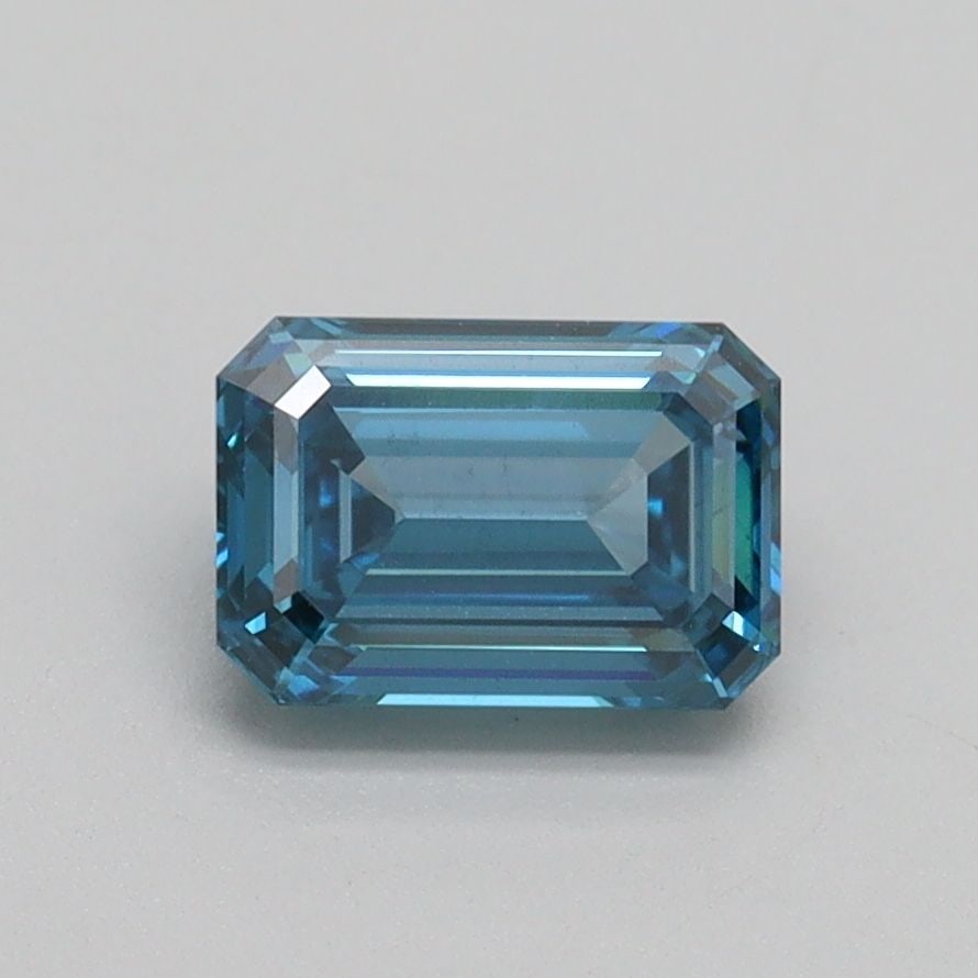 Loose Diamond - EMERALD 1.03ct Fancy Vivid Blue VS2: Loose Diamond - EMERALD 1.03ct Fancy Vivid Blue VS2 Source: This is a real non-mined Diamond that has been grown in a lab Shape: EMERALD Carats: 1.03 Color: Fancy Vivid Blue Certification: IGI Video: