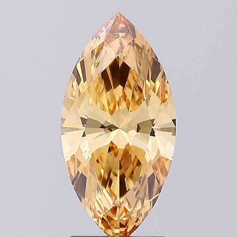 Loose Diamond - MARQUISE 1.73ct Fancy Intense Orange Yellow VS1: Loose Diamond - MARQUISE 1.73ct Fancy Intense Orange Yellow VS1 Source: This is a real non-mined Diamond that has been grown in a lab Shape: MARQUISE Carats: 1.73 Color: Fancy Intense Orange Yellow Ce