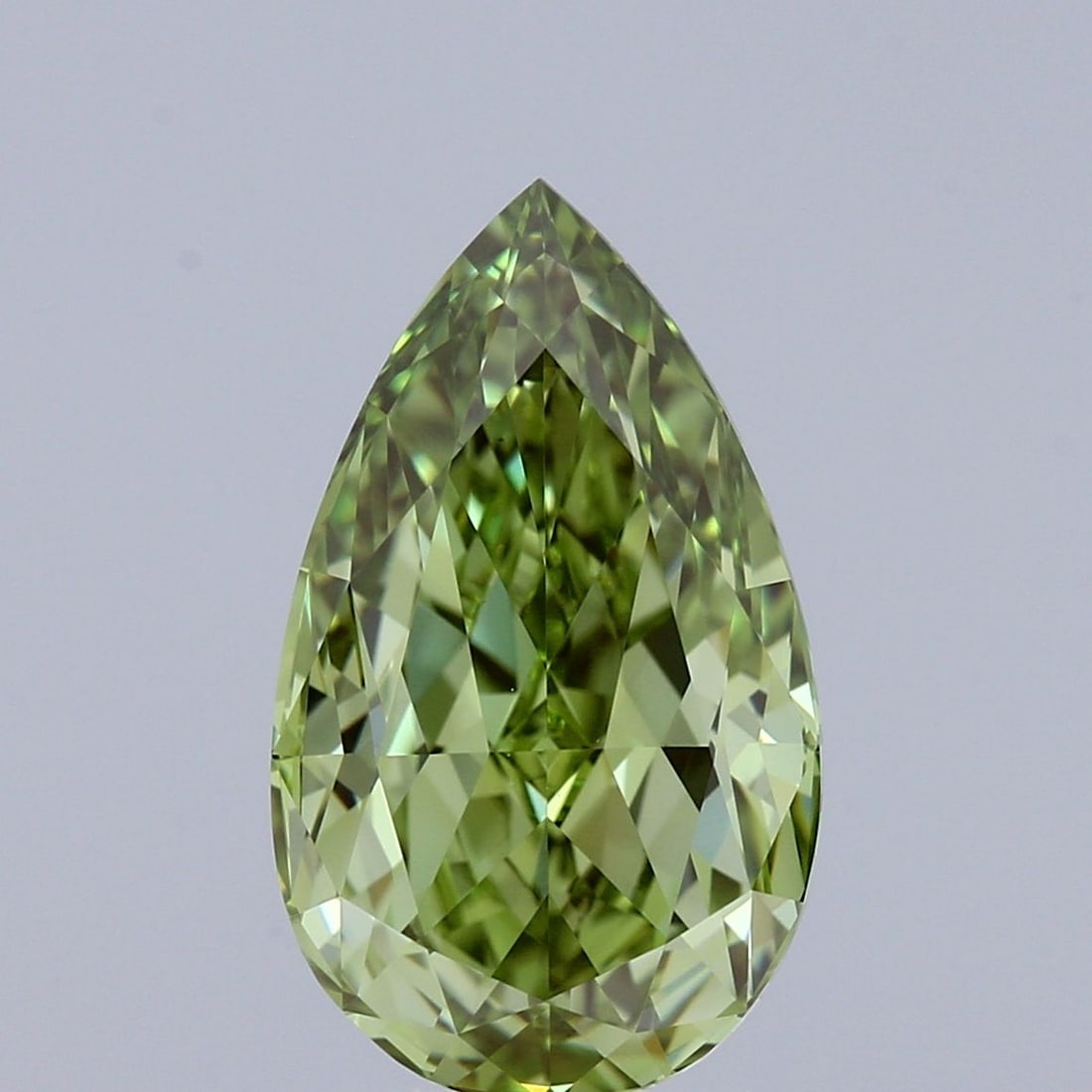 Loose Diamond - PEAR 3.1ct Fancy Vivid Green VVS2: Loose Diamond - PEAR 3.1ct Fancy Vivid Green VVS2 Source: This is a real non-mined Diamond that has been grown in a lab Shape: PEAR Carats: 3.1 Color: Fancy Vivid Green Certification: IGI Video: