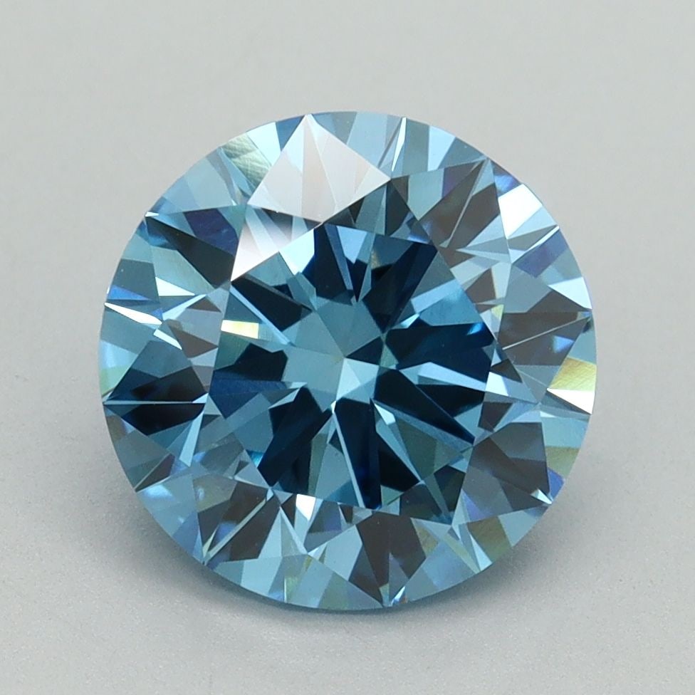 Loose Diamond - ROUND 3.0ct Fancy Vivid Blue VVS2: Loose Diamond - ROUND 3.0ct Fancy Vivid Blue VVS2 Source: This is a real non-mined Diamond that has been grown in a lab Shape: ROUND Carats: 3.0 Color: Fancy Vivid Blue Certification: IGI Video:
