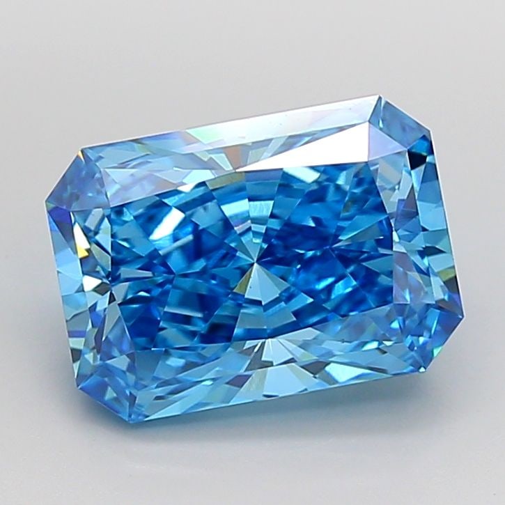 Loose Diamond - RADIANT 4.05ct Fancy Vivid Blue VS1: Loose Diamond - RADIANT 4.05ct Fancy Vivid Blue VS1 Source: This is a real non-mined Diamond that has been grown in a lab Shape: RADIANT Carats: 4.05 Color: Fancy Vivid Blue Certification: IGI Additio