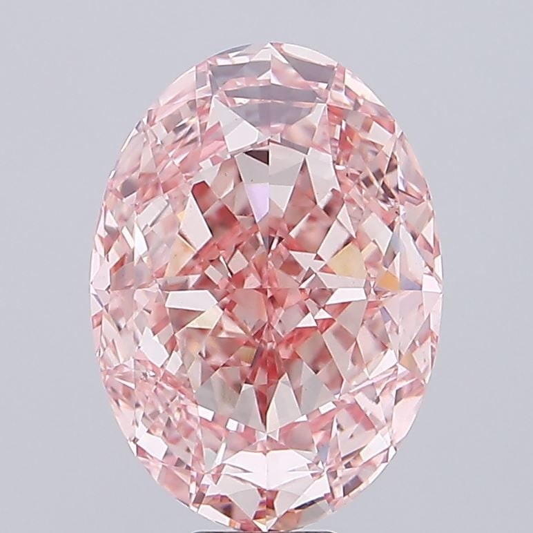 Loose Diamond - OVAL 16.27ct Fancy Vivid Pink VS1: Loose Diamond - OVAL 16.27ct Fancy Vivid Pink VS1 Source: This is a real non-mined Diamond that has been grown in a lab Shape: OVAL Carats: 16.27 Color: Fancy Vivid Pink Certification: IGI Video: