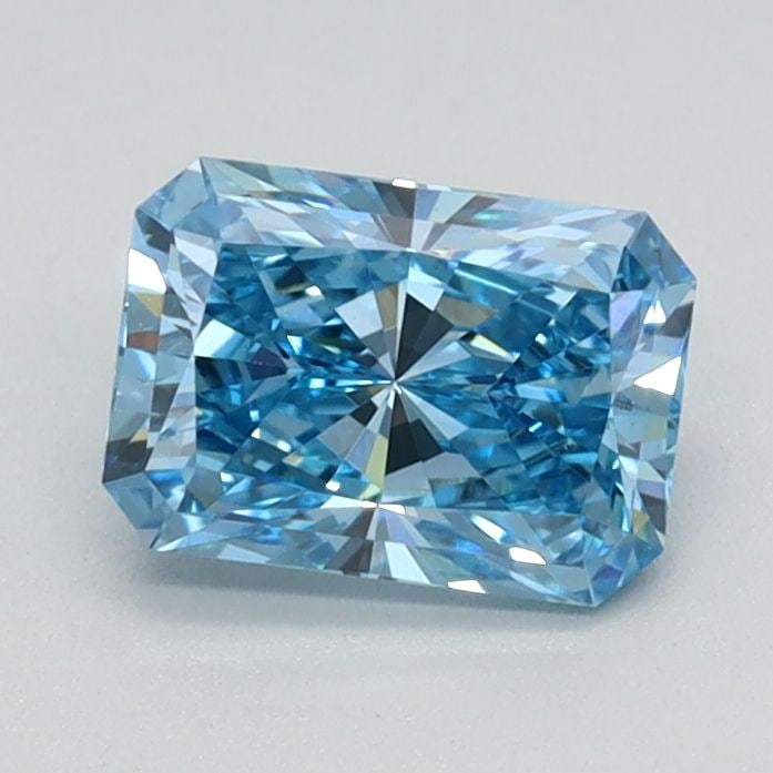 Loose Diamond - RADIANT 0.77ct Fancy Vivid Blue VS2: Loose Diamond - RADIANT 0.77ct Fancy Vivid Blue VS2 Source: This is a real non-mined Diamond that has been grown in a lab Shape: RADIANT Carats: 0.77 Color: Fancy Vivid Blue Certification: IGI Video: