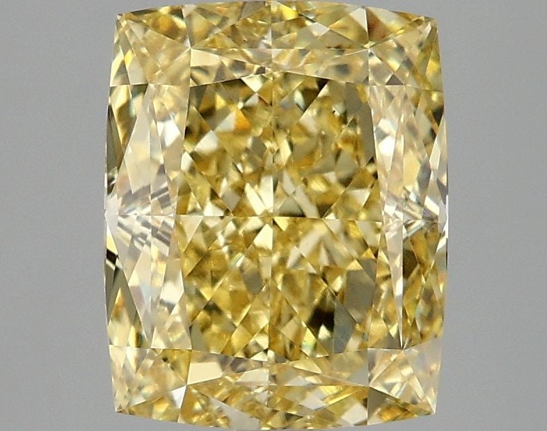 Loose Diamond - CUSHION MODIFIED 3.07ct Fancy Vivid Yellow VS1: Loose Diamond - CUSHION MODIFIED 3.07ct Fancy Vivid Yellow VS1 Source: This is a real non-mined Diamond that has been grown in a lab Shape: CUSHION MODIFIED Carats: 3.07 Color: Fancy Vivid Yellow Cert