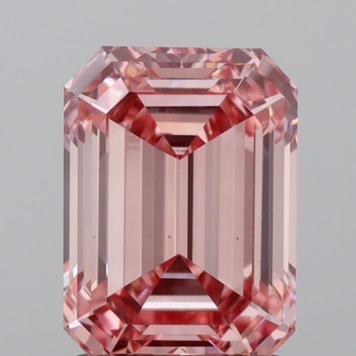 Loose Diamond - EMERALD 1.57ct Fancy Vivid Pink VS1: Loose Diamond - EMERALD 1.57ct Fancy Vivid Pink VS1 Source: This is a real non-mined Diamond that has been grown in a lab Shape: EMERALD Carats: 1.57 Color: Fancy Vivid Pink Certification: IGI