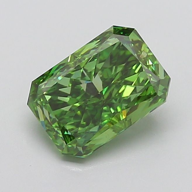 Loose Diamond - RADIANT 3.51ct Fancy Vivid Green VS1: Loose Diamond - RADIANT 3.51ct Fancy Vivid Green VS1 Source: This is a real non-mined Diamond that has been grown in a lab Shape: RADIANT Carats: 3.51 Color: Fancy Vivid Green Certification: IGI Video