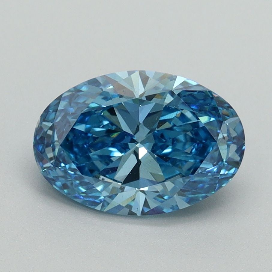Loose Diamond - OVAL 1.57ct Fancy Vivid Blue VS2: Loose Diamond - OVAL 1.57ct Fancy Vivid Blue VS2 Source: This is a real non-mined Diamond that has been grown in a lab Shape: OVAL Carats: 1.57 Color: Fancy Vivid Blue Certification: IGI Video: