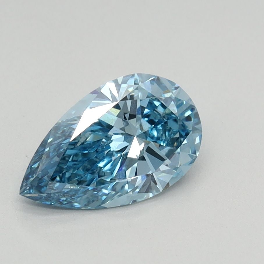 Loose Diamond - PEAR 0.76ct Fancy Vivid Blue VS1: Loose Diamond - PEAR 0.76ct Fancy Vivid Blue VS1 Source: This is a real non-mined Diamond that has been grown in a lab Shape: PEAR Carats: 0.76 Color: Fancy Vivid Blue Certification: IGI Video:
