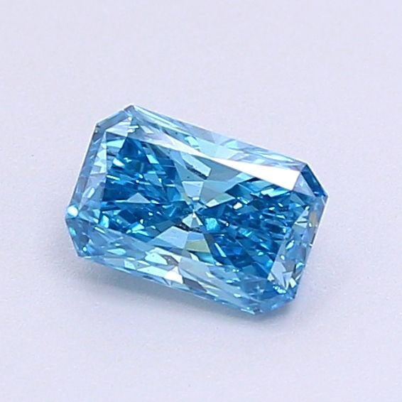 Loose Diamond - RADIANT 0.43ct Fancy Vivid Blue SI1: Loose Diamond - RADIANT 0.43ct Fancy Vivid Blue SI1 Source: This is a real non-mined Diamond that has been grown in a lab Shape: RADIANT Carats: 0.43 Color: Fancy Vivid Blue Certification: IGI Video: