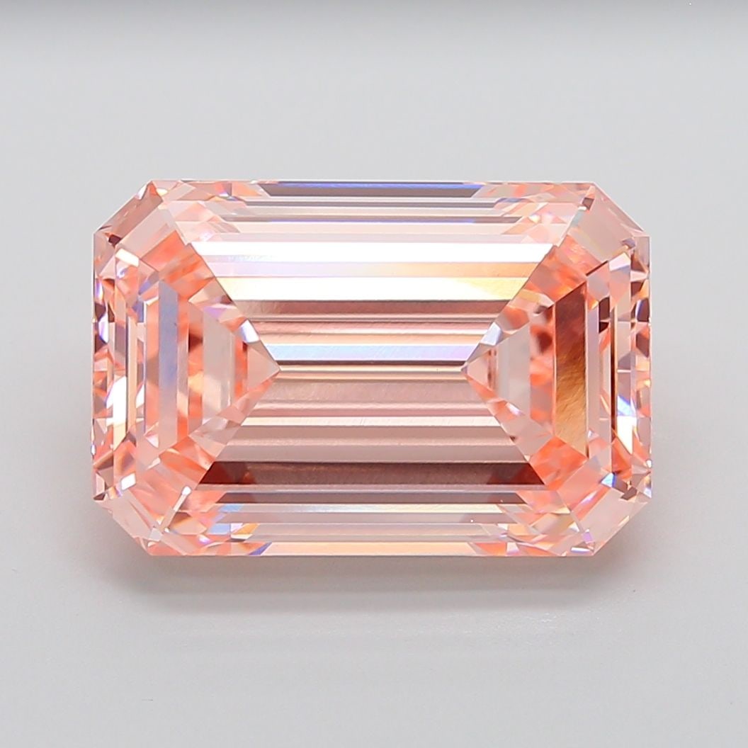 Loose Diamond - EMERALD 15.03ct Fancy Intense Pink VVS2: Loose Diamond - EMERALD 15.03ct Fancy Intense Pink VVS2 Source: This is a real non-mined Diamond that has been grown in a lab Shape: EMERALD Carats: 15.03 Color: Fancy Intense Pink Certification: IGI