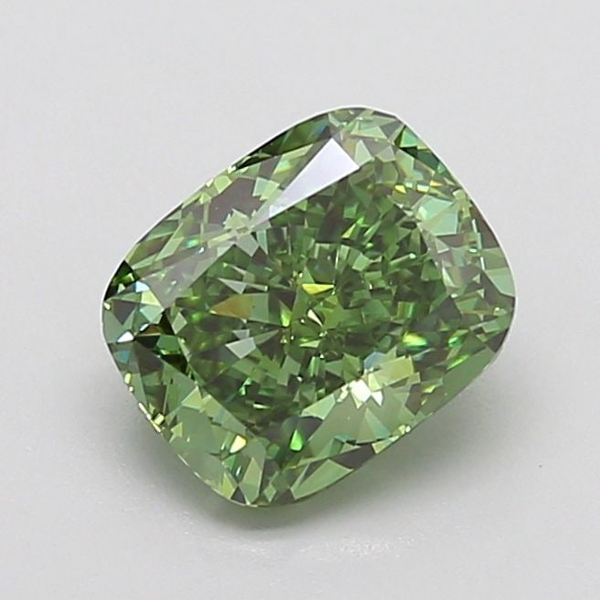 Loose Diamond - CUSHION MODIFIED 2.18ct Fancy Vivid Green VVS2: Loose Diamond - CUSHION MODIFIED 2.18ct Fancy Vivid Green VVS2 Source: This is a real non-mined Diamond that has been grown in a lab Shape: CUSHION MODIFIED Carats: 2.18 Color: Fancy Vivid Green Certi