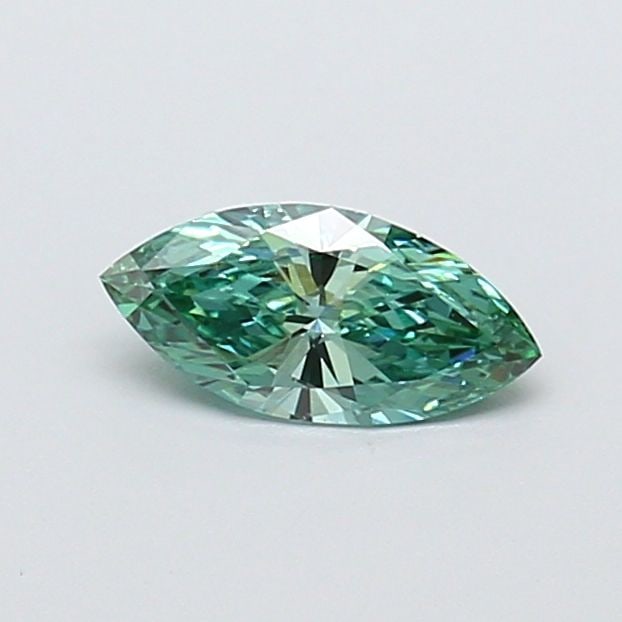 Loose Diamond - MARQUISE 0.57ct Fancy Vivid Green VS1: Loose Diamond - MARQUISE 0.57ct Fancy Vivid Green VS1 Source: This is a real non-mined Diamond that has been grown in a lab Shape: MARQUISE Carats: 0.57 Color: Fancy Vivid Green Certification: IGI Vid