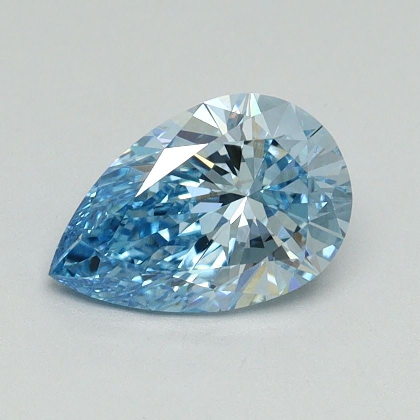 Loose Diamond - PEAR 1.03ct Fancy Vivid Blue VS1: Loose Diamond - PEAR 1.03ct Fancy Vivid Blue VS1 Source: This is a real non-mined Diamond that has been grown in a lab Shape: PEAR Carats: 1.03 Color: Fancy Vivid Blue Certification: IGI Video: