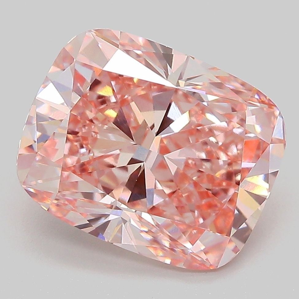 Loose Diamond - CUSHION MODIFIED 5.55ct Fancy Vivid Pink VVS2: Loose Diamond - CUSHION MODIFIED 5.55ct Fancy Vivid Pink VVS2 Source: This is a real non-mined Diamond that has been grown in a lab Shape: CUSHION MODIFIED Carats: 5.55 Color: Fancy Vivid Pink Certifi