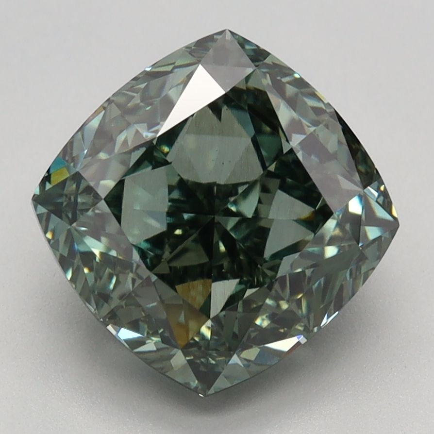 Loose Diamond - CUSHION MODIFIED 3.57ct Fancy Intense Green VS1: Loose Diamond - CUSHION MODIFIED 3.57ct Fancy Intense Green VS1 Source: This is a real non-mined Diamond that has been grown in a lab Shape: CUSHION MODIFIED Carats: 3.57 Color: Fancy Intense Green Ce