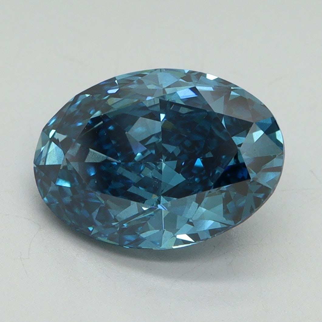 Loose Diamond - OVAL 3.14ct Fancy Vivid Blue SI1: Loose Diamond - OVAL 3.14ct Fancy Vivid Blue SI1 Source: This is a real non-mined Diamond that has been grown in a lab Shape: OVAL Carats: 3.14 Color: Fancy Vivid Blue Certification: IGI Video:
