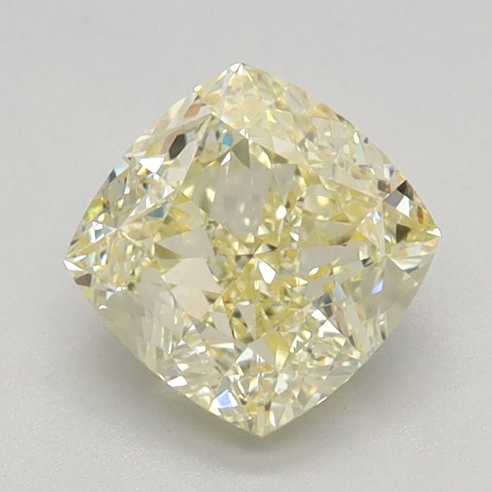 Loose Diamond - CUSHION MODIFIED 1.14ct Fancy Light Yellow VS1: Loose Diamond - CUSHION MODIFIED 1.14ct Fancy Light Yellow VS1 Source: This is a real non-mined Diamond that has been grown in a lab Shape: CUSHION MODIFIED Carats: 1.14 Color: Fancy Light Yellow Cert