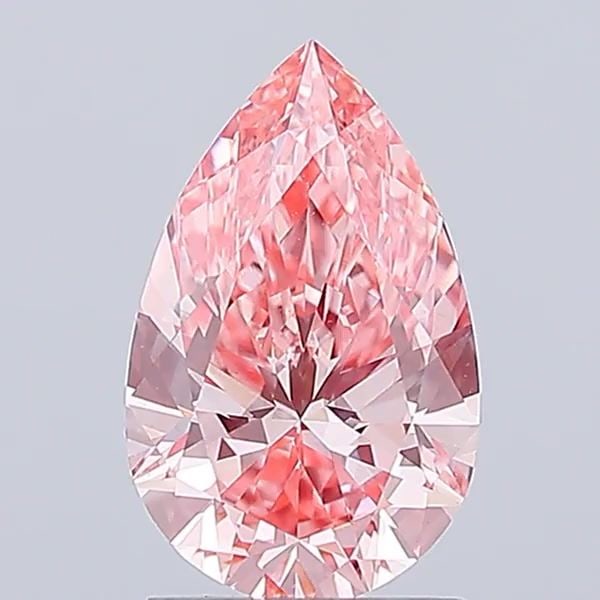 Loose Diamond - PEAR 1.72ct Fancy Vivid Pink VVS2: Loose Diamond - PEAR 1.72ct Fancy Vivid Pink VVS2 Source: This is a real non-mined Diamond that has been grown in a lab Shape: PEAR Carats: 1.72 Color: Fancy Vivid Pink Certification: IGI Video: