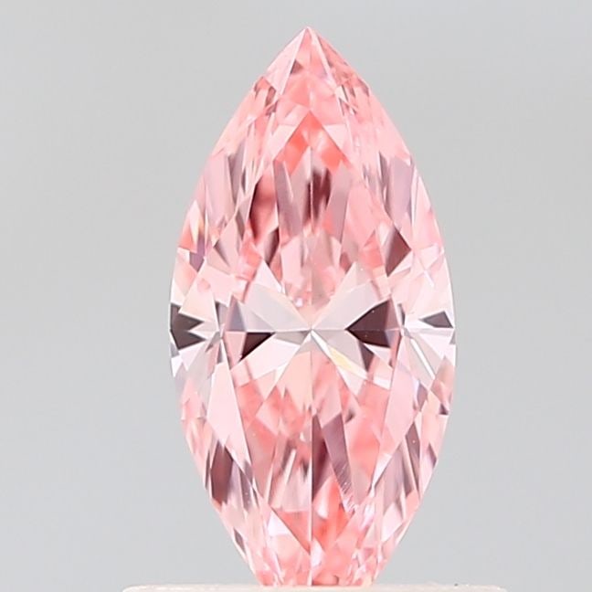 Loose Diamond - MARQUISE 0.58ct Fancy Vivid Pink VVS2: Loose Diamond - MARQUISE 0.58ct Fancy Vivid Pink VVS2 Source: This is a real non-mined Diamond that has been grown in a lab Shape: MARQUISE Carats: 0.58 Color: Fancy Vivid Pink Certification: IGI Vide