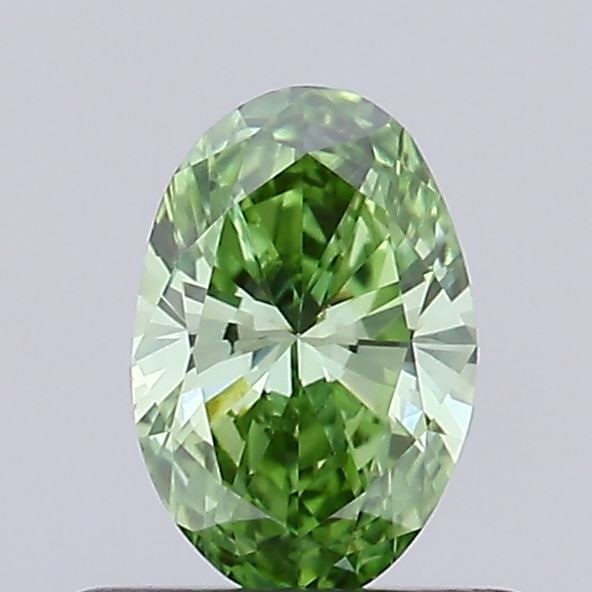 Loose Diamond - OVAL 0.56ct Fancy Vivid Green VS1: Loose Diamond - OVAL 0.56ct Fancy Vivid Green VS1 Source: This is a real non-mined Diamond that has been grown in a lab Shape: OVAL Carats: 0.56 Color: Fancy Vivid Green Certification: NONE Video: