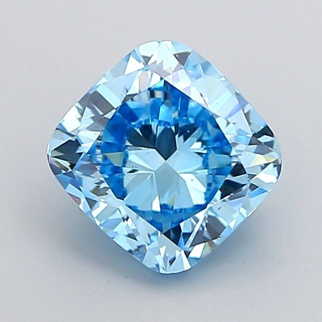 Loose Diamond - CUSHION MODIFIED 1.54ct Fancy Vivid Blue VS1: Loose Diamond - CUSHION MODIFIED 1.54ct Fancy Vivid Blue VS1 Source: This is a real non-mined Diamond that has been grown in a lab Shape: CUSHION MODIFIED Carats: 1.54 Color: Fancy Vivid Blue Certific