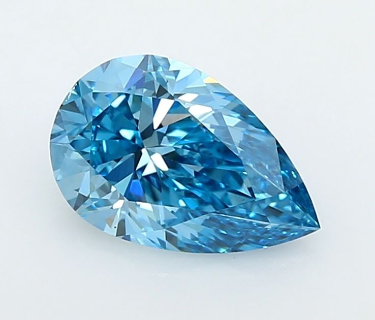 Loose Diamond - PEAR 1.5ct Fancy Vivid Blue VVS2: Loose Diamond - PEAR 1.5ct Fancy Vivid Blue VVS2 Source: This is a real non-mined Diamond that has been grown in a lab Shape: PEAR Carats: 1.5 Color: Fancy Vivid Blue Certification: IGI Video: