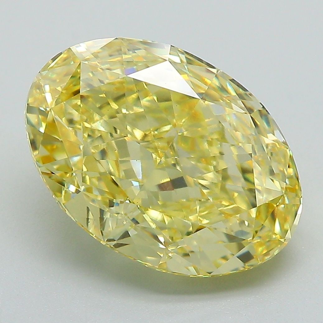 Loose Diamond - OVAL 6.03ct Fancy Intense Yellow VS1: Loose Diamond - OVAL 6.03ct Fancy Intense Yellow VS1 Source: This is a real non-mined Diamond that has been grown in a lab Shape: OVAL Carats: 6.03 Color: Fancy Intense Yellow Certification: IGI Video